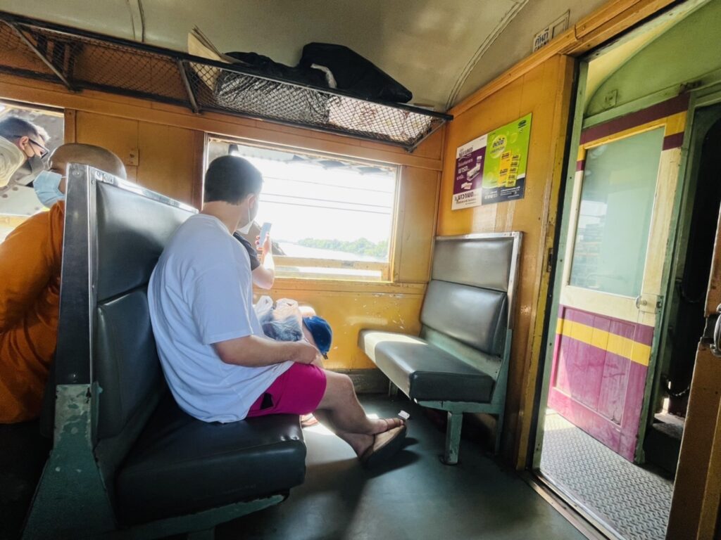 Death Railway train ride near Kanchanaburi in Thailand.
