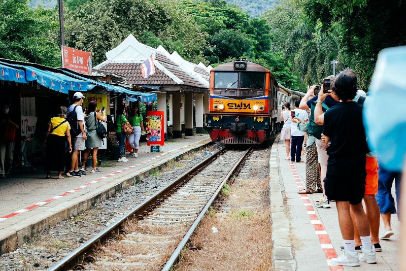 Thailand Train at Kanchanaburi